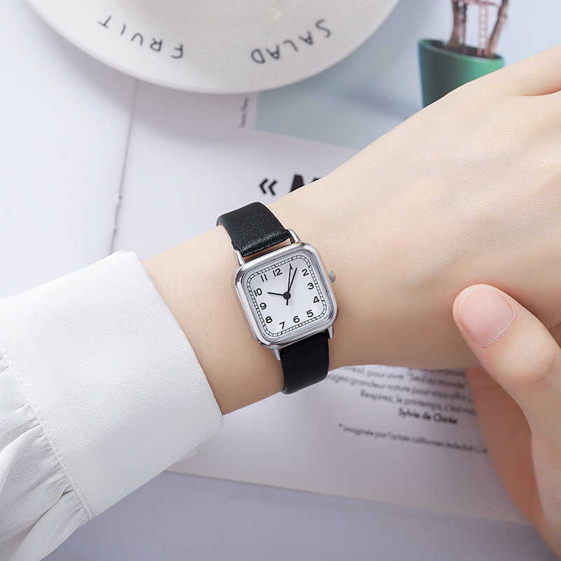 Tiktok Fashion Drainage Women Fashion Girl Square Watch Student Small Square Watch W250212
