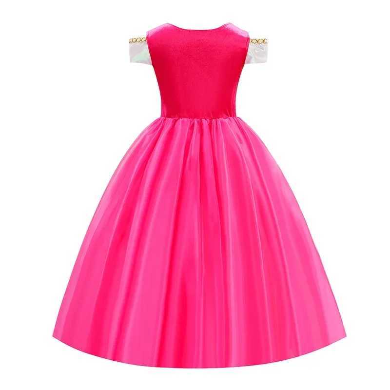 Sleeping Beau Costume for Girls Kids Aurora Cosplay Princess Vestido Children Xmas Halloween Par Disguise Dresses UpXJ250117