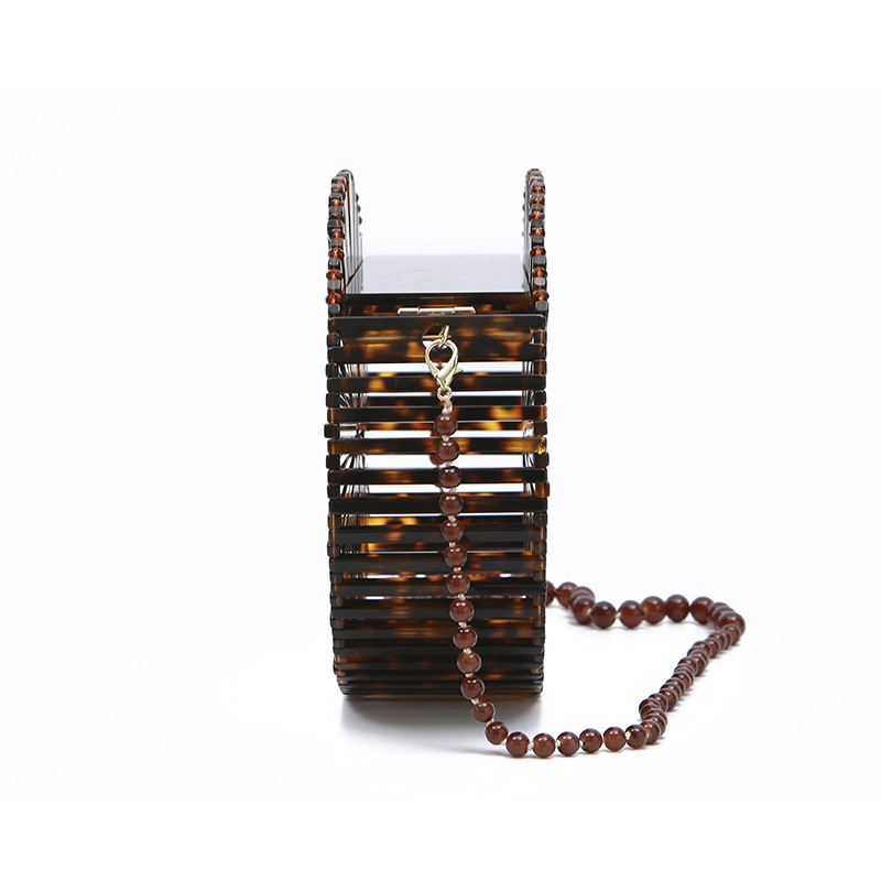 Elegant Mini Circular Acrylic Handbag for Beach Trips and Festival Celebrations