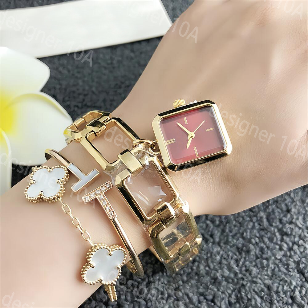 Luxury Designer womens c watches Automatic cc Watch bracelet wristwatches Stainless Steel Diamonds Rectangular Elegant women Birthday Christmas Mother's Day Gift