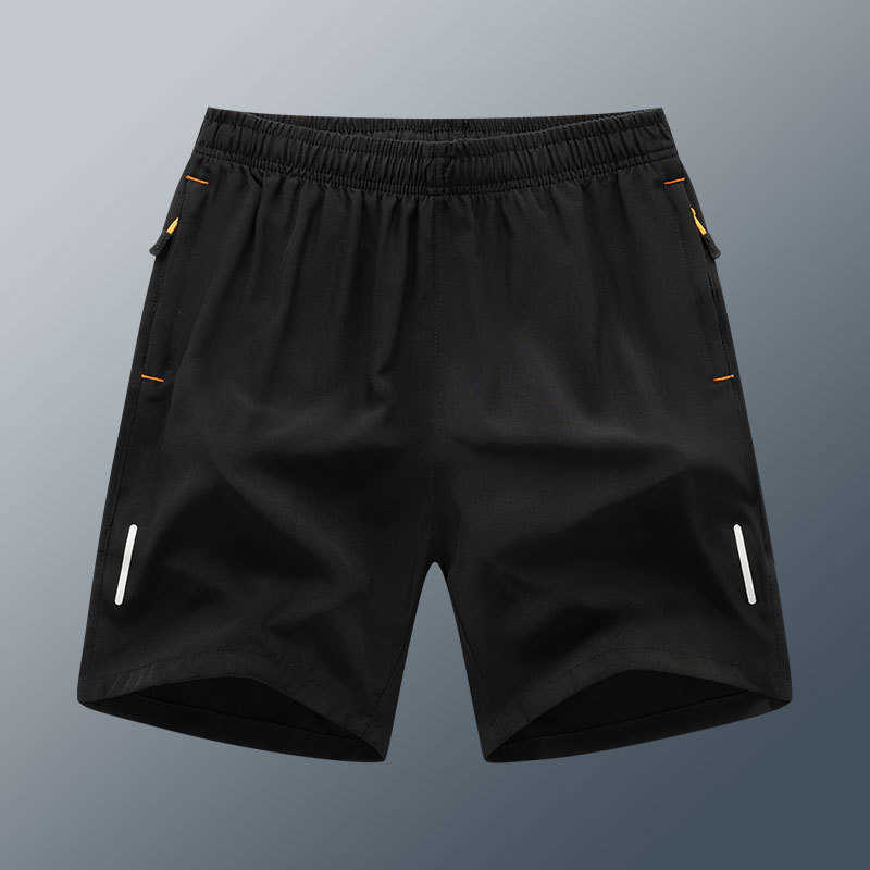 Summer ice silk quick drying five inch shorts for mens sports and casual shorts mens loose and breathable beach shorts mens plus size shorts W250212