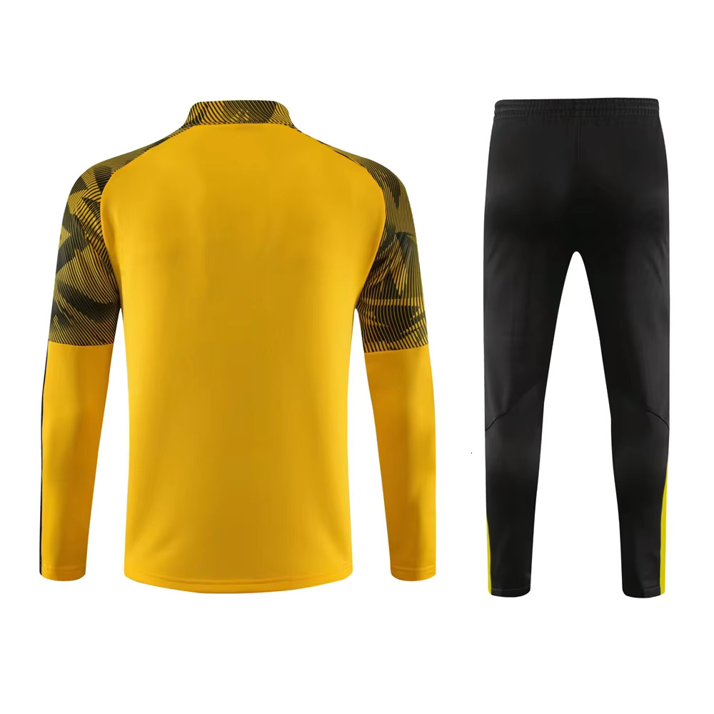 New Men Kids Sports Set Boy Girl Fans Half Zipper Jacket Training Wear Games Jerseys Soccer Kit Tops And Trousers