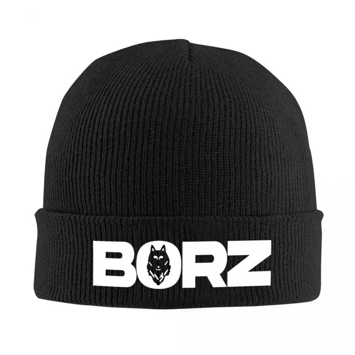 Chechen Borz Wolf Knit Hat Beanie Autumn Winter Hats Warm Acrylic Fashion Coat of Arms Cap for Men Wen Gift X250212