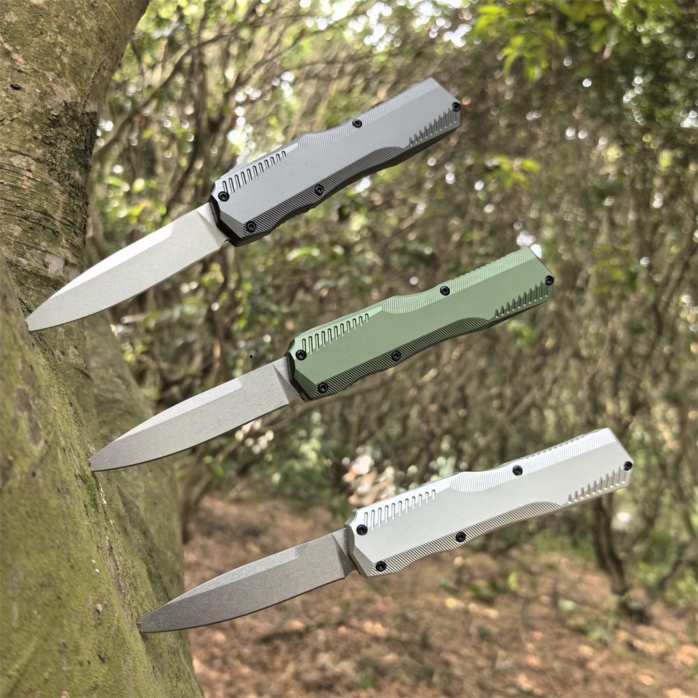 2025 Newest Livewire 9000 OTF Mliitary Tactical Pocket Knife T6 Aluminum Handle 20CV Stonewashed EDC Outdoor Hunting Camping Defense Survival Tool 7550 7200 7800