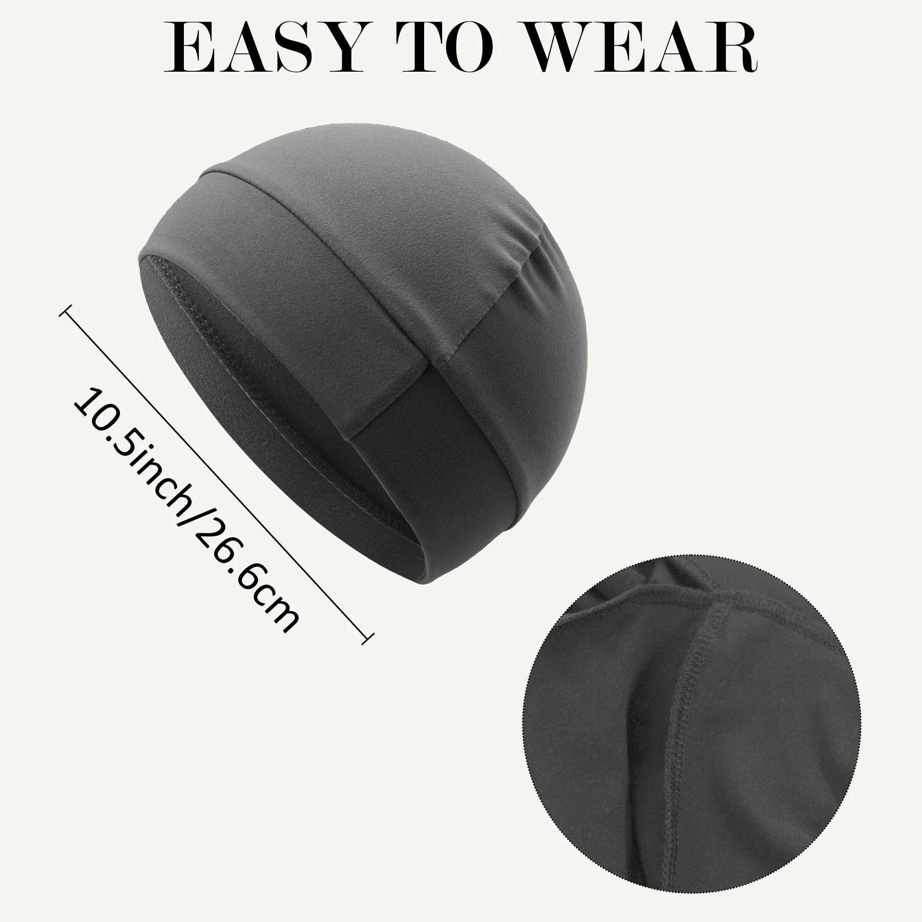 Nylon Skl CapsLightweight Beanie Sleep Hats Sweat Wicking Cycling Running Hat Liner for Men Wen Mticolor X250212