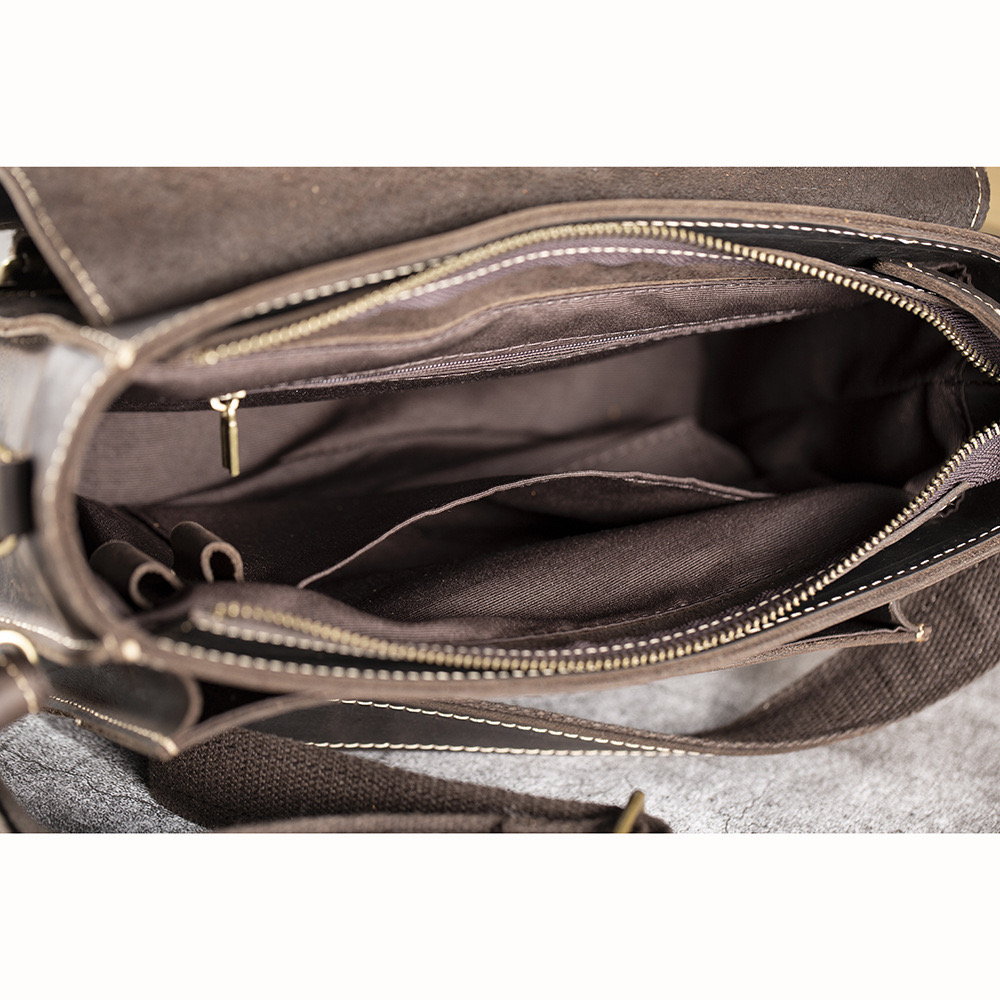 Fashion Crazy Horse Leather dslr Camera Bags Hand Camear Shoulder New Travel for men male