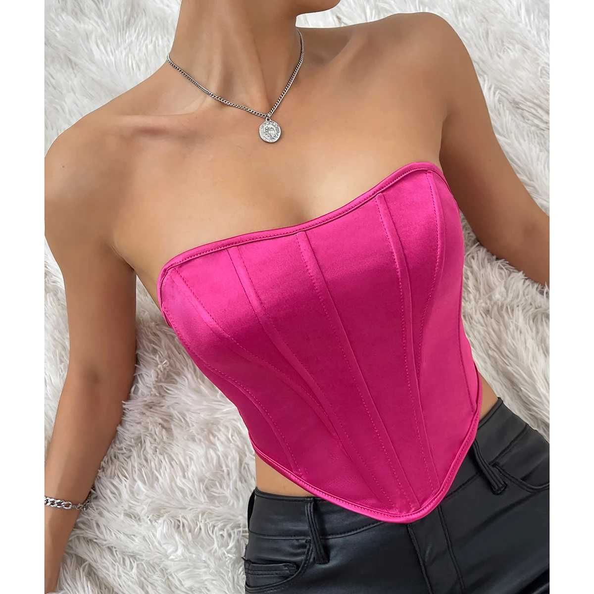 Vemina Fashion White Fishbone Skinny Corset Top Sexy Black Sveless Inner Tank Top Women Y2K Street Style Slim Crop TopXJ250212