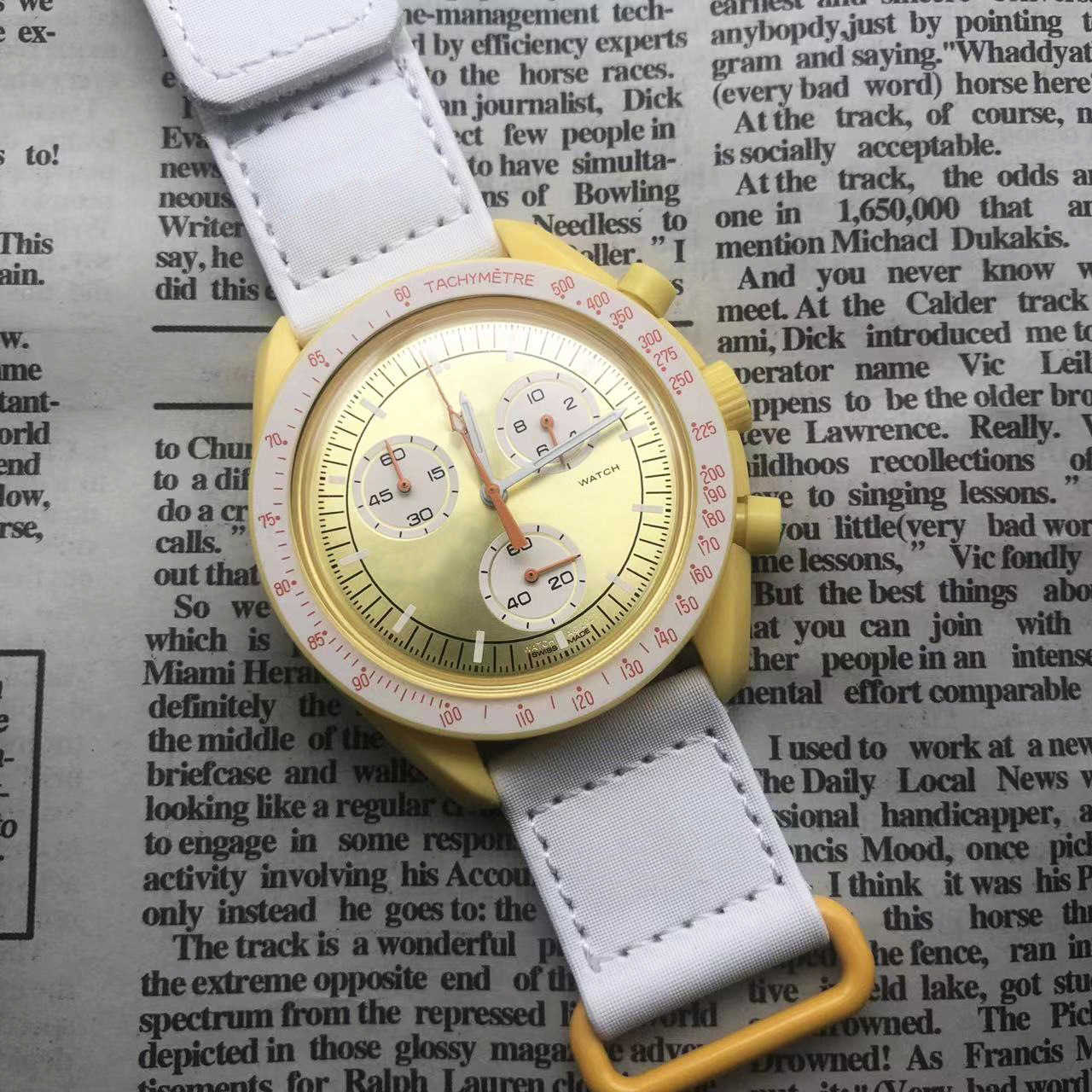 Moon Mercury Co branded Planet Space Watch Timing Six needle quartz watch is popular W250212