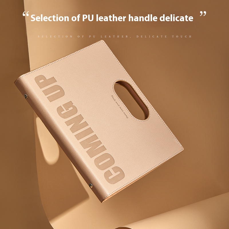 Professional Grade Small Leatherbound Booklet for Organizing Notes - Premium Quality Handled Workpad