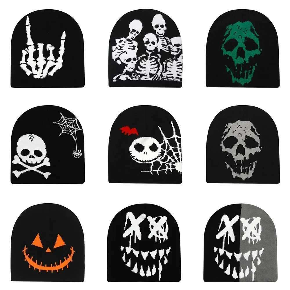 2024 New Y2K Beanies Wen Men Couple Warm Hats Fashion Bonnet Wool Sklies Hoods Lady Knitted Hats Accessories Hiphop Hat X250212
