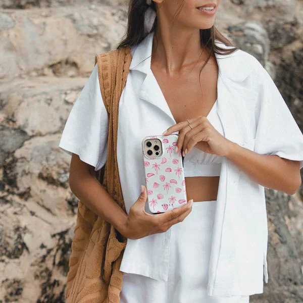 BURGA Coconut Tree Shells Phone Case for iPhone 16 15 14 13 12 11 Pro Max X XS XR XSMax 7 8 Plus Glossy Film Hard PC Cover Z250211