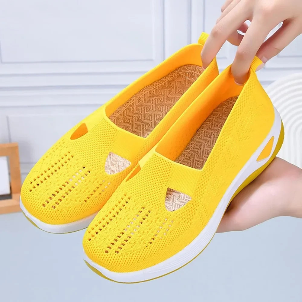 Orthopedic Shoes for Women Walking Shoes Slip On Arch Support Memory Foam Breathable Sneakers Summer Comfortable Casual Trainers 250208
