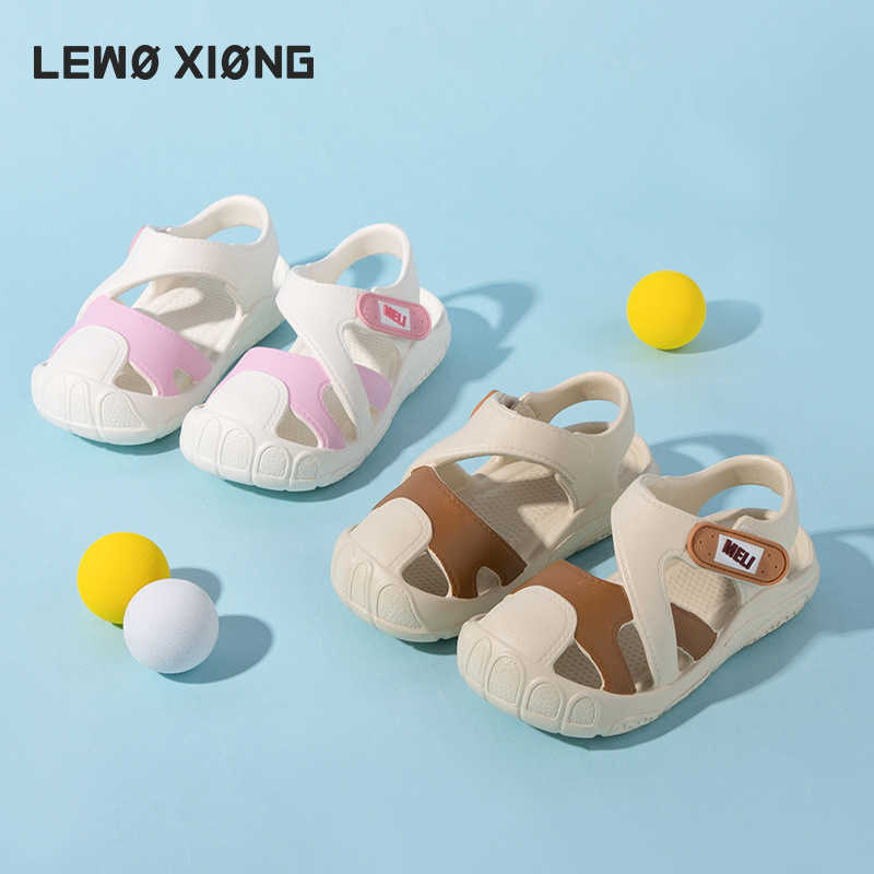 Sandals Childrens Sandals - Solid Color Beach Shoes for Boys and Girls - Breathable and Durable Outdoor Hole Shoes - New Summer Edition H250212