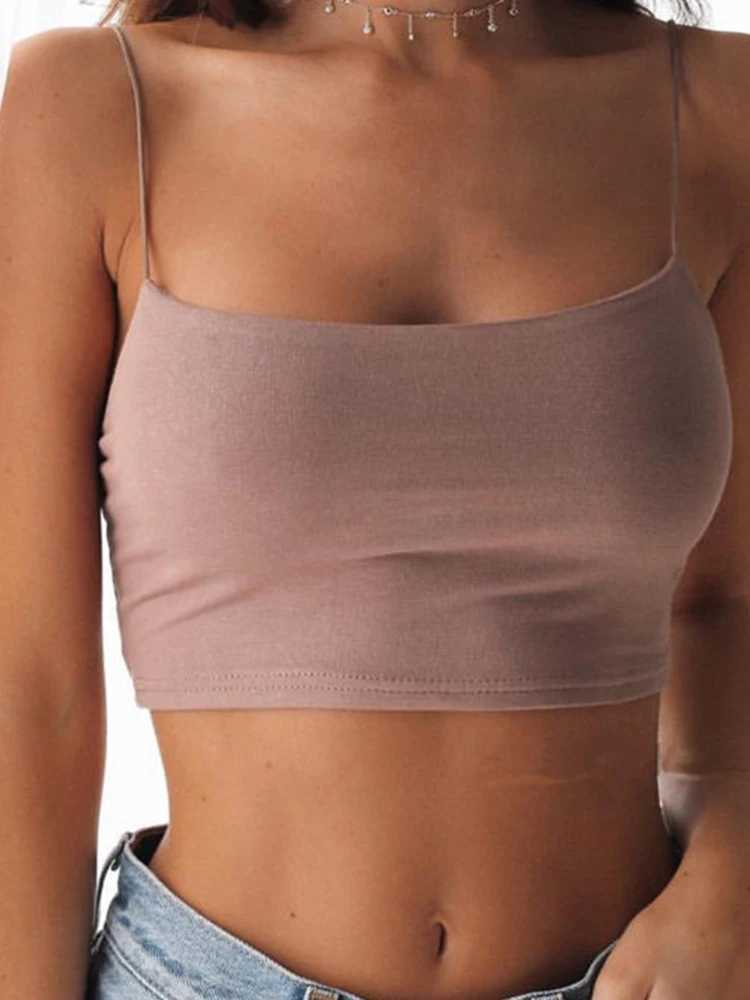 Sexy Tank Top Black Halter Crop Tops Women Summer Camis Backless Camisole Fashion Casual Tube Top Fe Sveless Cropped VestXJ250212