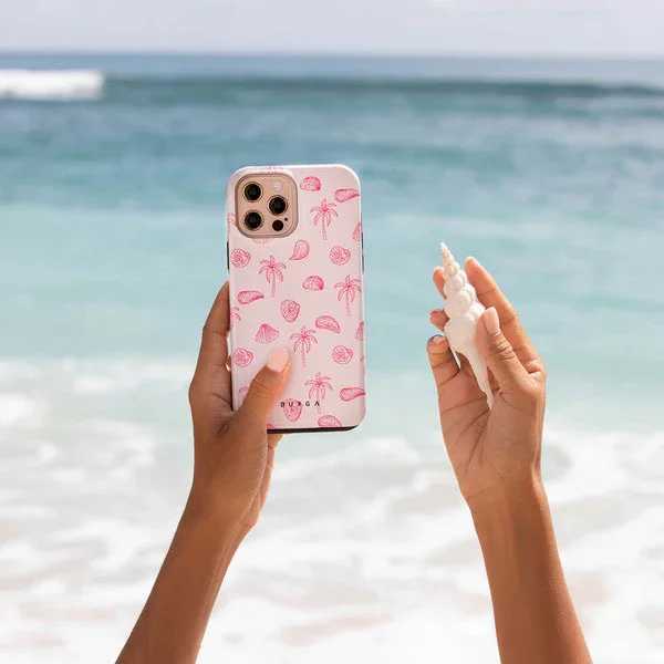 BURGA Coconut Tree Shells Phone Case for iPhone 16 15 14 13 12 11 Pro Max X XS XR XSMax 7 8 Plus Glossy Film Hard PC Cover Z250211