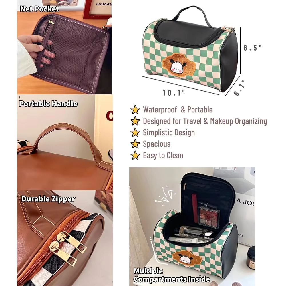 Travel Bag, Waterproof Toiletry Washbag Large Capacity Cosmetic Bag Simplistic with Handles, Makeup Organizer Pouch swissmilitary