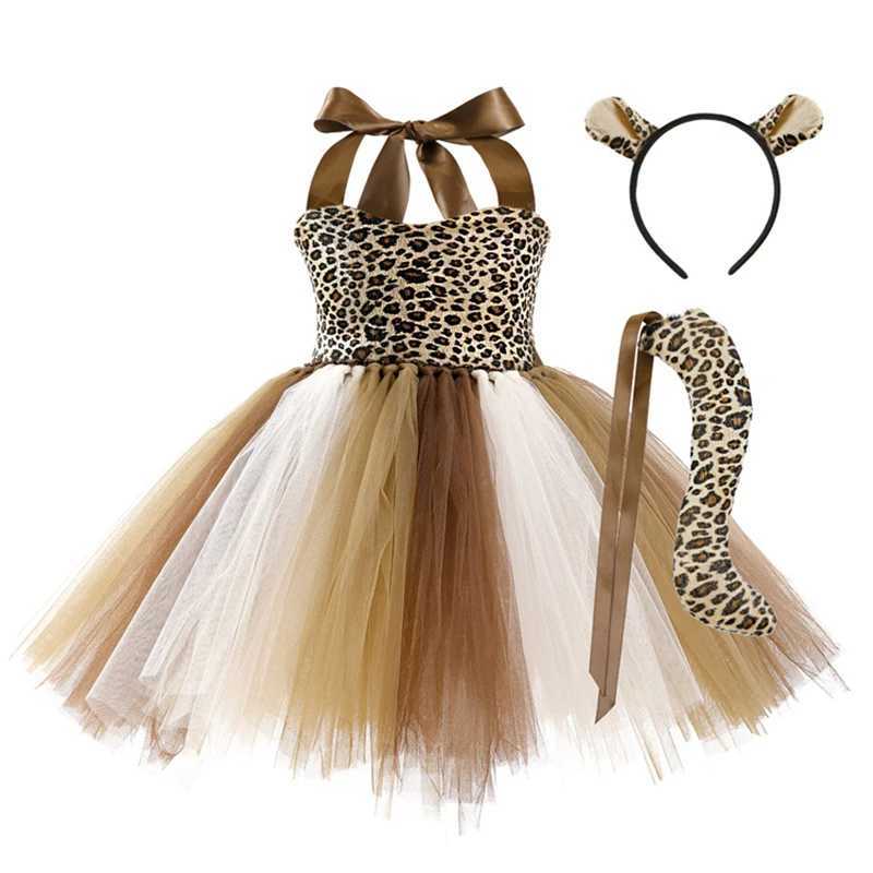 New Tutu Skirt Set Childrens Clothing Animal Cos Elk Halloween Clothing Little Cat Mesh Girls Dress School Performance DressXJ250117