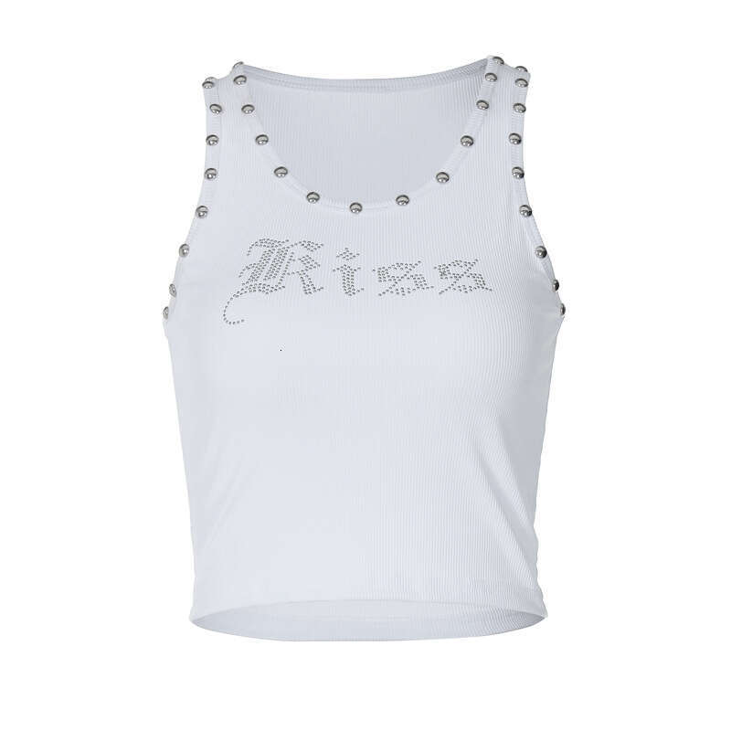 Women's summer products fashion street photography letter hot dia exposed navel vest wholesale 2025 new style chic and elegant clothing