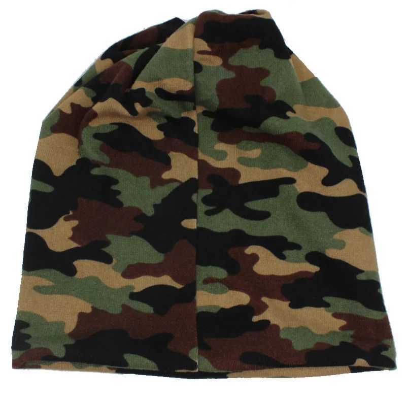 LOVINGSHA Autumn Winter Thin Mtifunction Wen Sklies Beanies Camouflage Design Hats For Men Fashion Feminino Scarf HT110 X250212