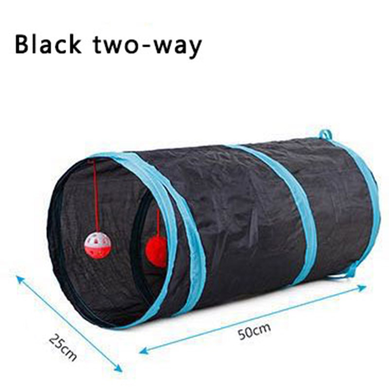 Interactive Crinkle Tunnel Cat Toy - Soft Polyester Fabric Perfect for Kittens and Adult Cats