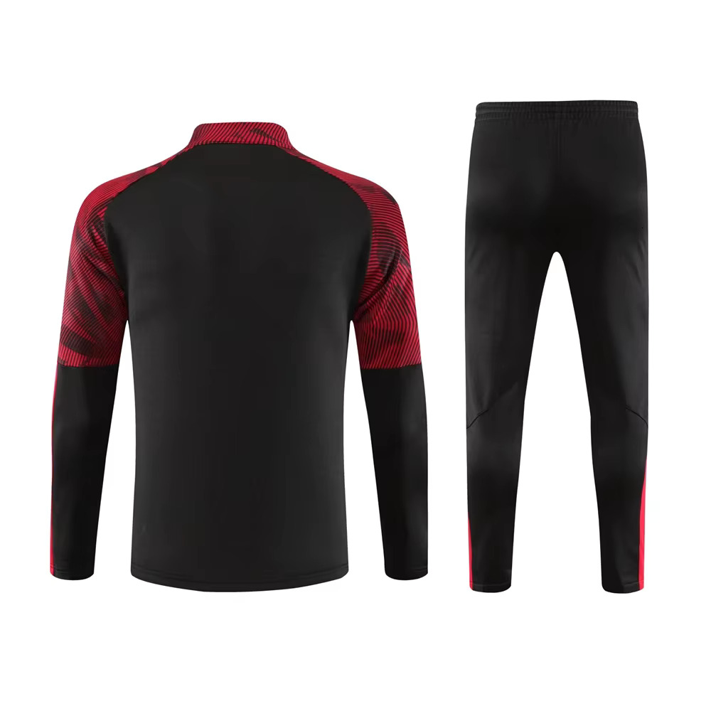 New Men's Sports Set Fans Half Zipper Jacket Training Wear Games Jerseys Soccer Kit Aldult Tops And Trousers Casual Wea