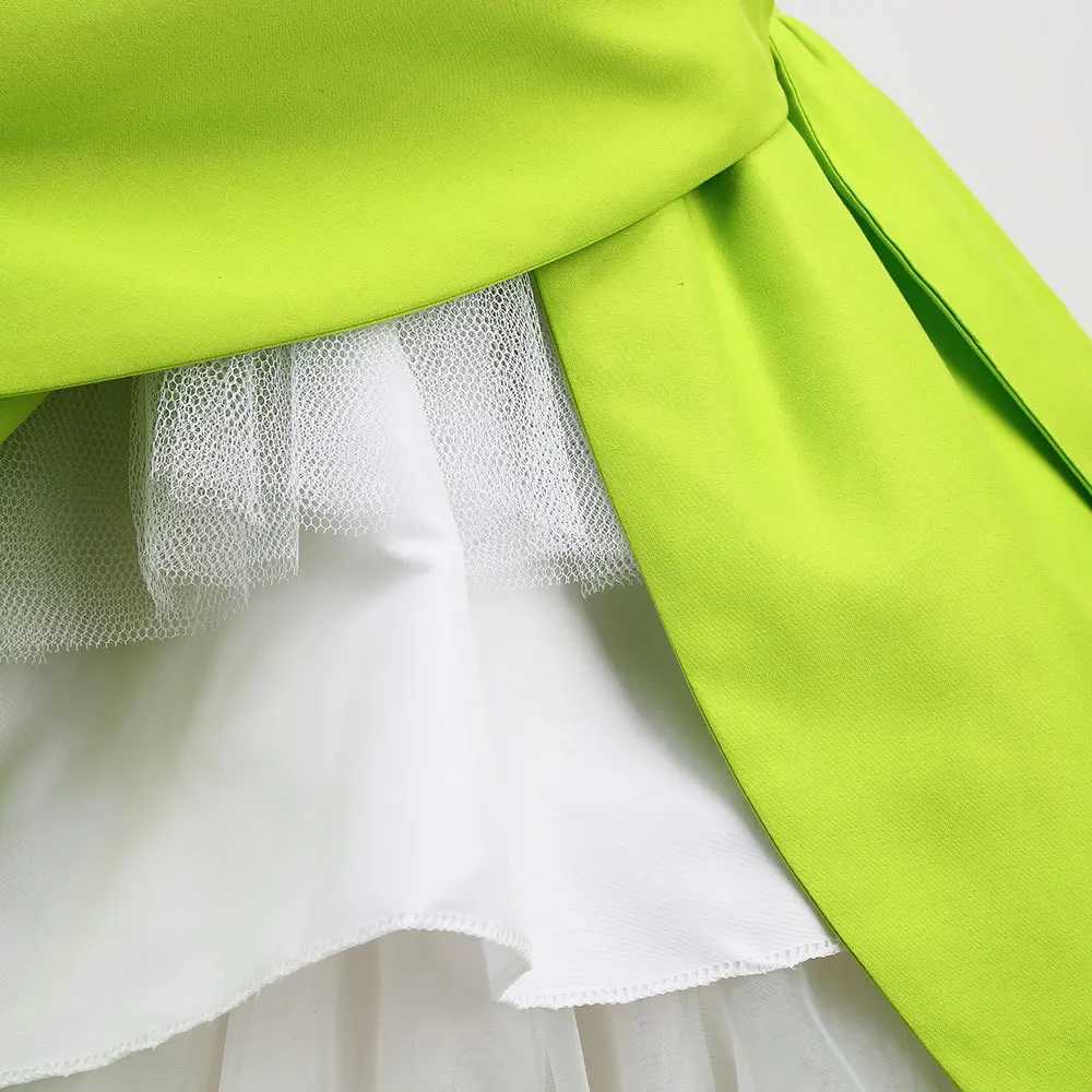Baby Girl Tinker Bell Green Fairy Dress Kids Kindergarten Stage Performance Outfits Children Luxury Elf Cosplay Costume GiftXJ250117