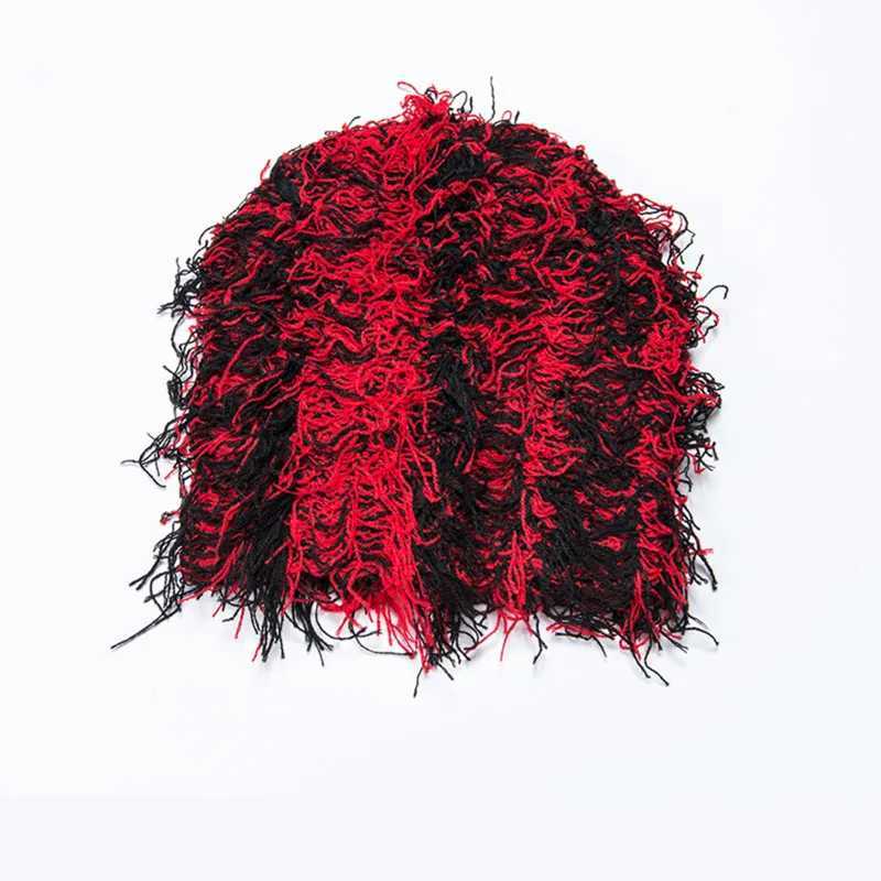 Distressed Beanie Winter Warm Ski Knit Hats For Wen Men Fuzzy Y2k Beanies Street X250212