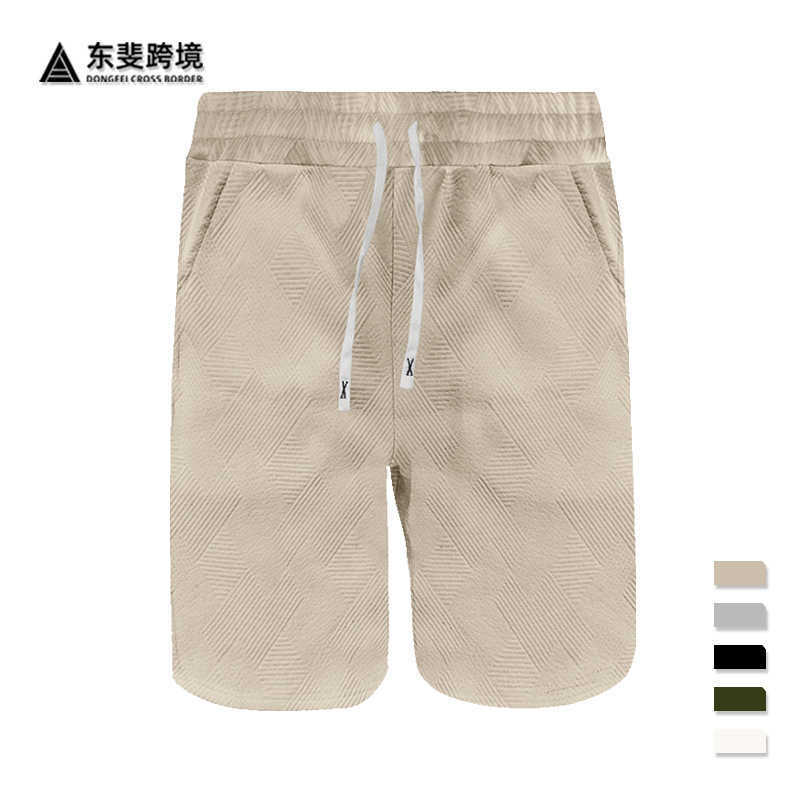 Summer mens new style drawstring loose brushed skin friendly European casual sports mens shorts trend W250212