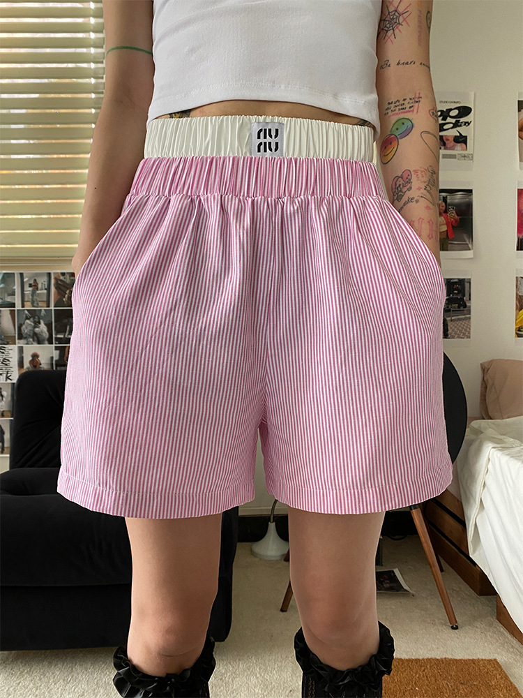 Women's Summer New Straight Tube Loose Casual Wide Leg Breathable Quick Drying Sexy Beach Pants Fashionable Compact And Exquisite Fake Two-piece 