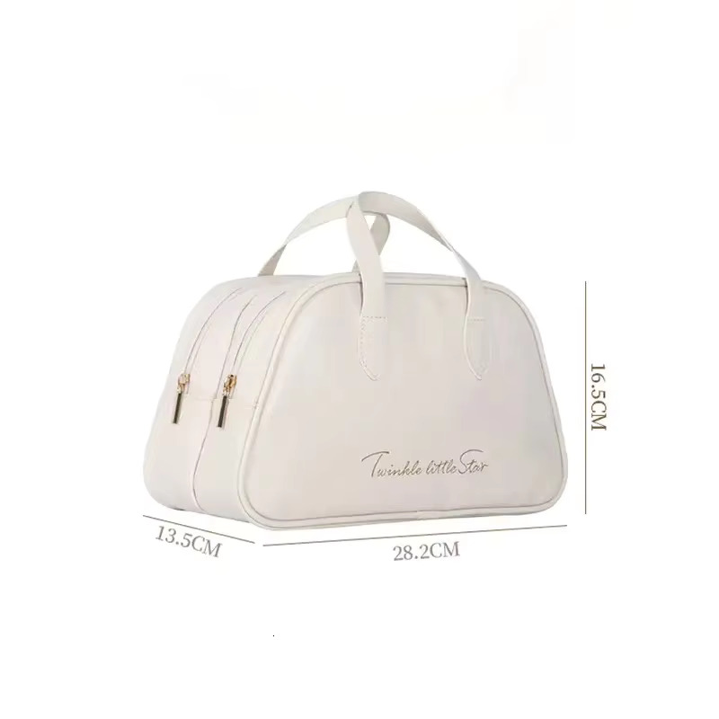 Large-Capacity Double Layer Travel Cosmetic Portable PU Makeup Pouch Women Waterproof Bathroom Washbag Multifunctional Bag swissmilitary
