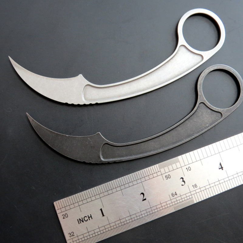 D2 steel CS GO Creative Mini Claw Knife Fixed blade K sheath Karambit hunting outdoor survival camping straight knife CUP25021204