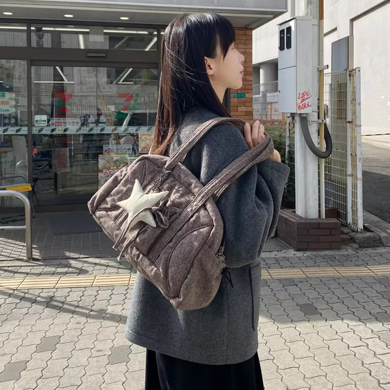 Quilted Korean Casual Shoulder Zipper Commuter Large Capacity Tote Plaid Bows Classic Handbags Trendy Bags For Women