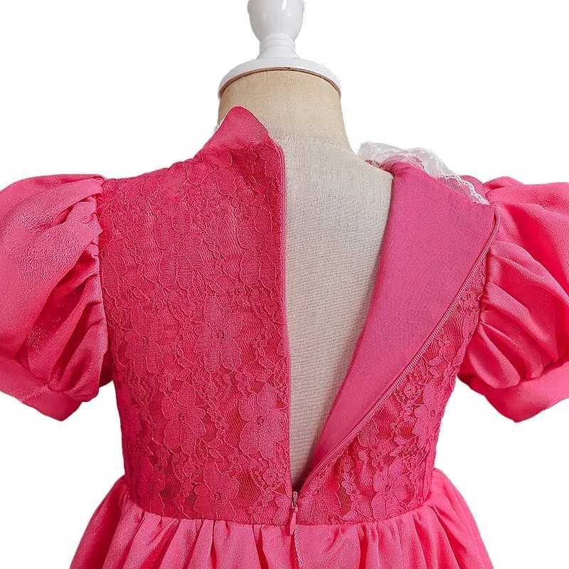 Peach Princess Cosplay Game Dress for Girls 2024 Children Halloween Christmas Carnival Stage Performace Birthday Par CostumeXJ250117