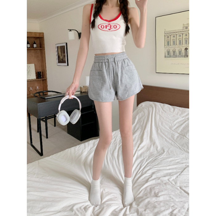 Large Size Wide Leg Casual Shorts For Women's Summer Fashion Korean Version Loose Fit Slim Fit High Waist Sexy Beach Pants Pajamas
