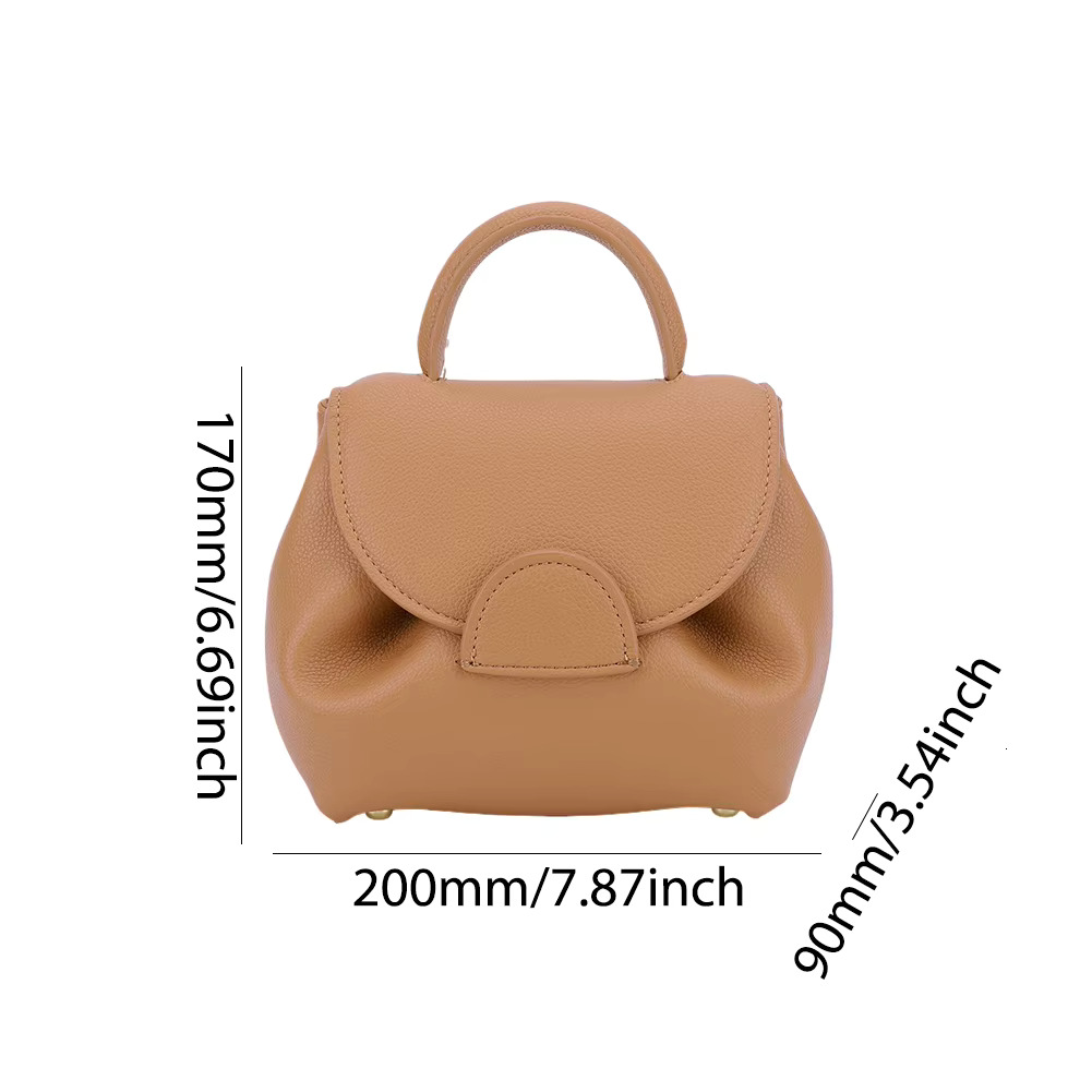 Women Fashion Shoulder PU Leather Elegant Handbags Small Tote Simple Satchel Bag Contrast Litchi Pattern Handbag