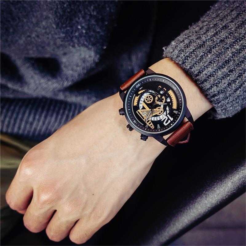 Middle school students watch mens mechanical watch mens fully automatic waterproof quartz watch youth trend boy Korean version high school students W2