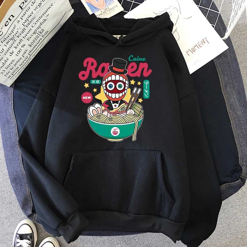 Cute Bunny Rabbit Noodles Graphic Pullovers Digital Circus Jax Ramen Printed Hoodie Fashion Women Funny Caine Pomni Sweatshirt X250212