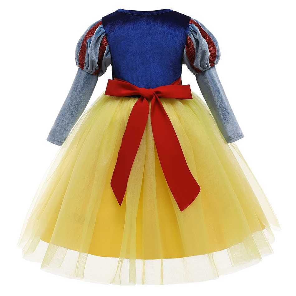 Girls Princess Dress Snow White Costume Kids Cosplay Carnival Christmas Par Children Birthday Clothing Role Playing VestidosXJ250117