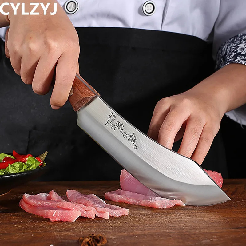 7 Cleaver Knife Stainless Steel Meat Fish Fruit Vegetables Chopping Slicing Kitchen Chef Knife Butcher Knife 250211