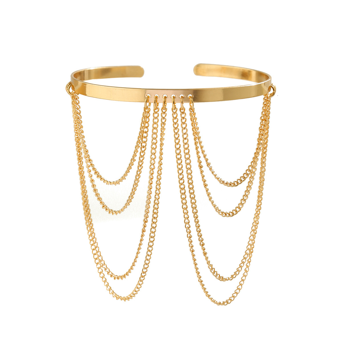 Woman fashion Punk style jewelry designer bracelet ethnic with adjustable opening joint arm chain