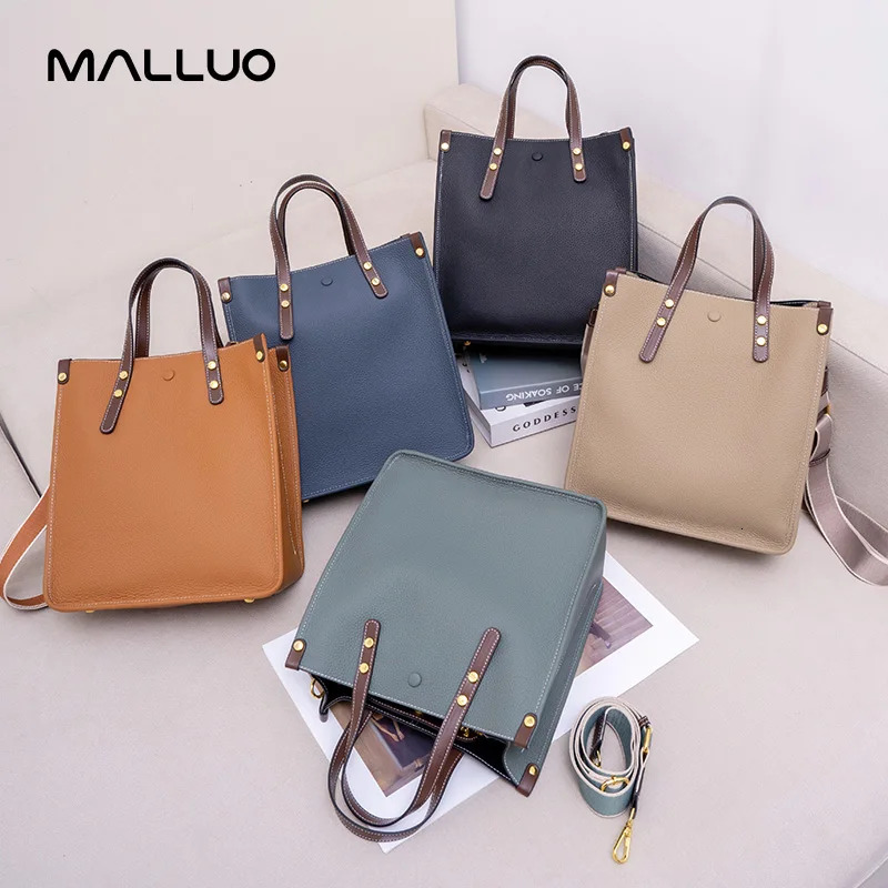 Women's Cowhide Genuine Leather Shoulder Bag Female Designer Handbags Ladies Commuting Large Capacity Crossbody Bags New