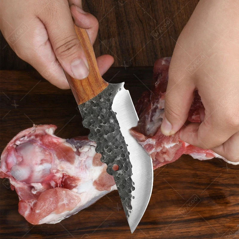Professional Kitchen Knives Boning Knife Hande Forged Stainless Steel Kitchen Chopper Cleaver Butcher Knife Meat Cutting Knives 250211