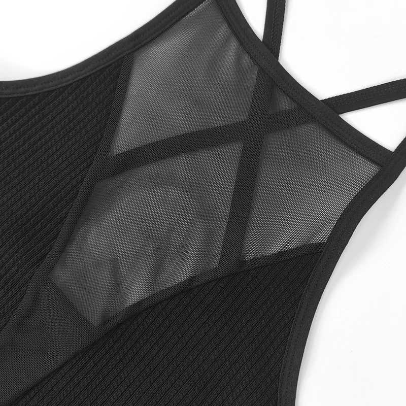 Sexy Mesh Camisole Crop Top Corset Seamless Backless Underwear Hot Fashion Women Casual Tank Top Bralette Adjustable LingerieXJ250212