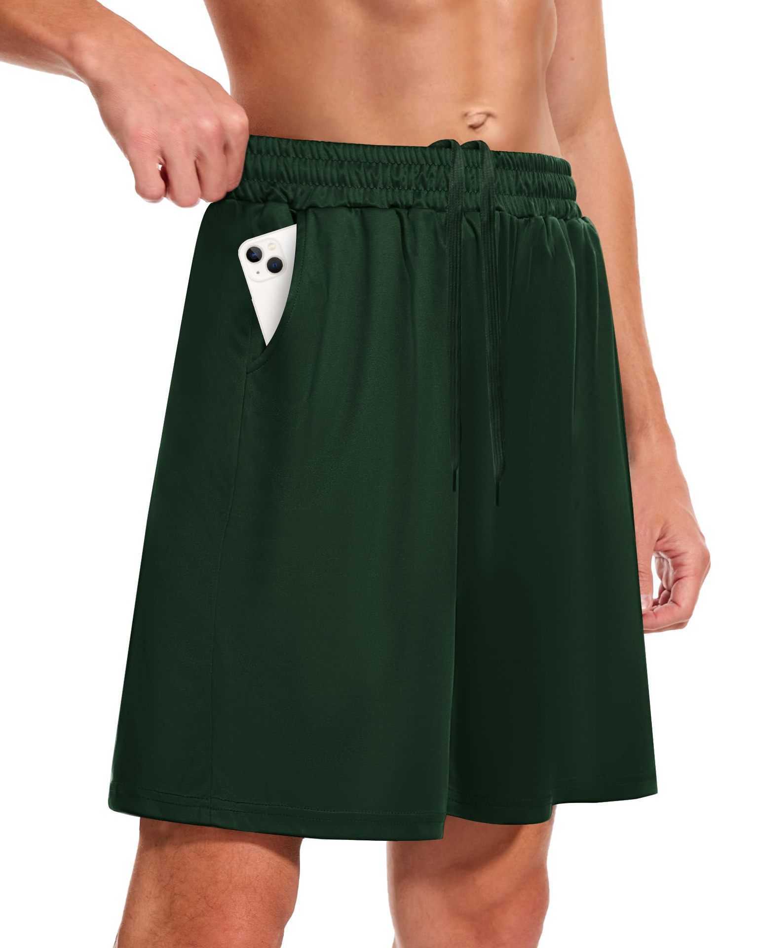 Summer outdoor mens quick drying pants breathable fitness running five inch pocket loose sports pants casual shorts W250212