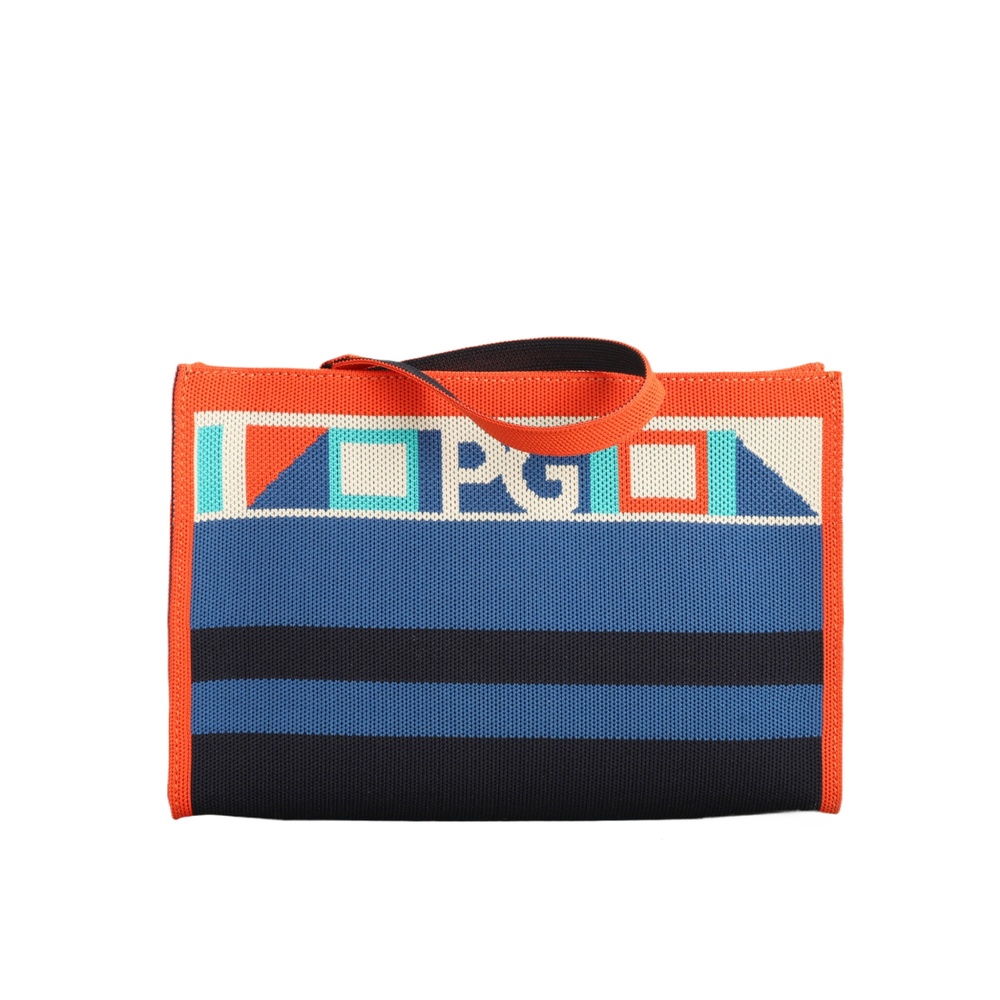 PG PATSY G Unique Style Design Shopping Colorful Striped Fashion Handbag