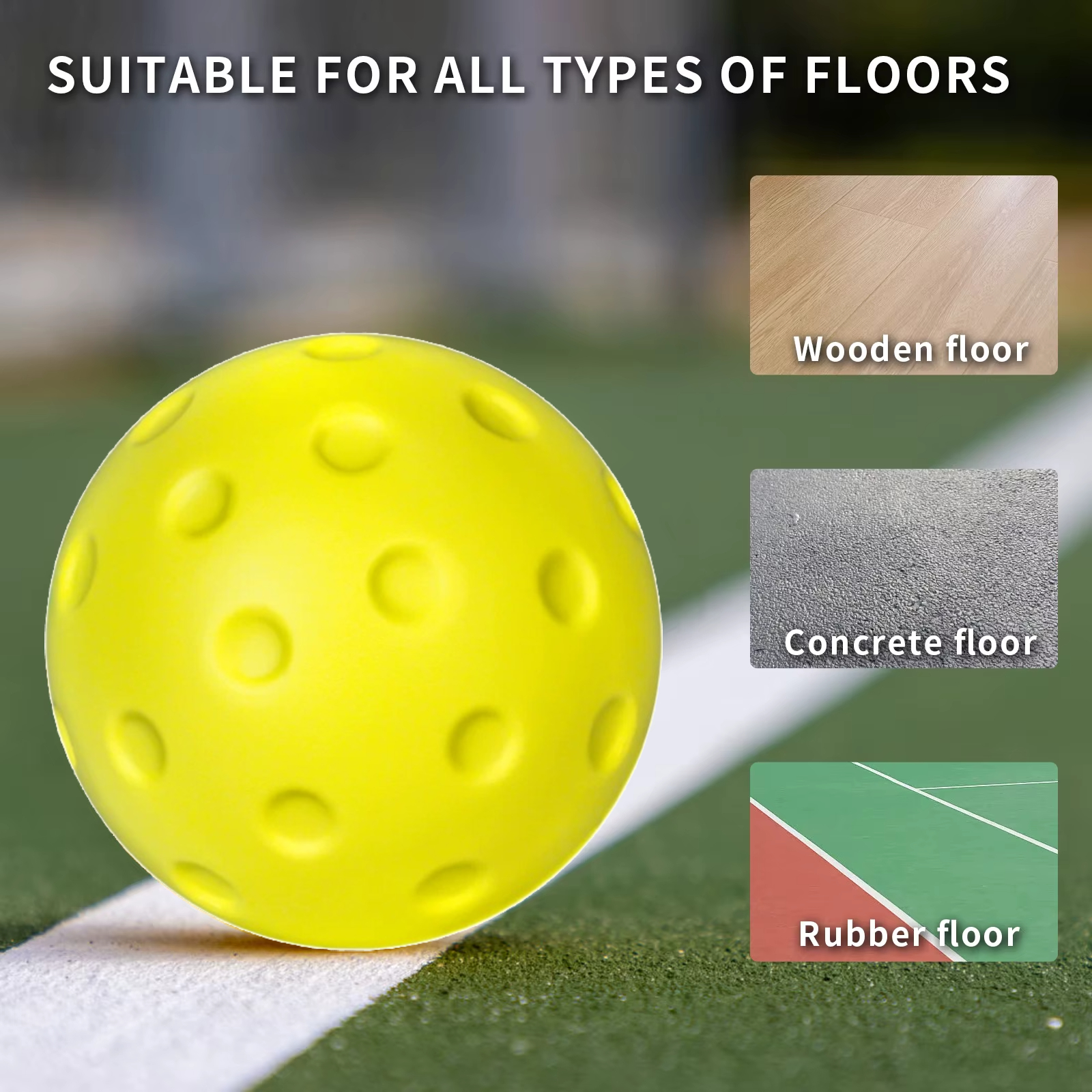4Pcs Quiet Foam Pickleball balls Perfect for Indoor & Outdoor Practice & Training PU Foam Material for Reduced Noise