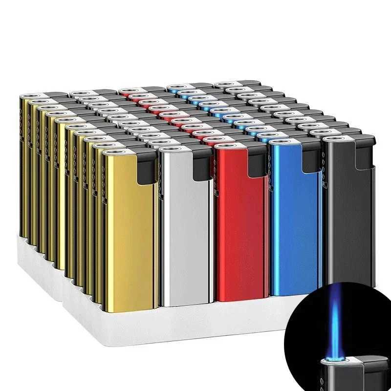 HOT Windproof Direct Injection Blue Flame Lighter Cigarette Torch Lighter Smoking Accessories Camping Tool Ignition Tool BrandT250211