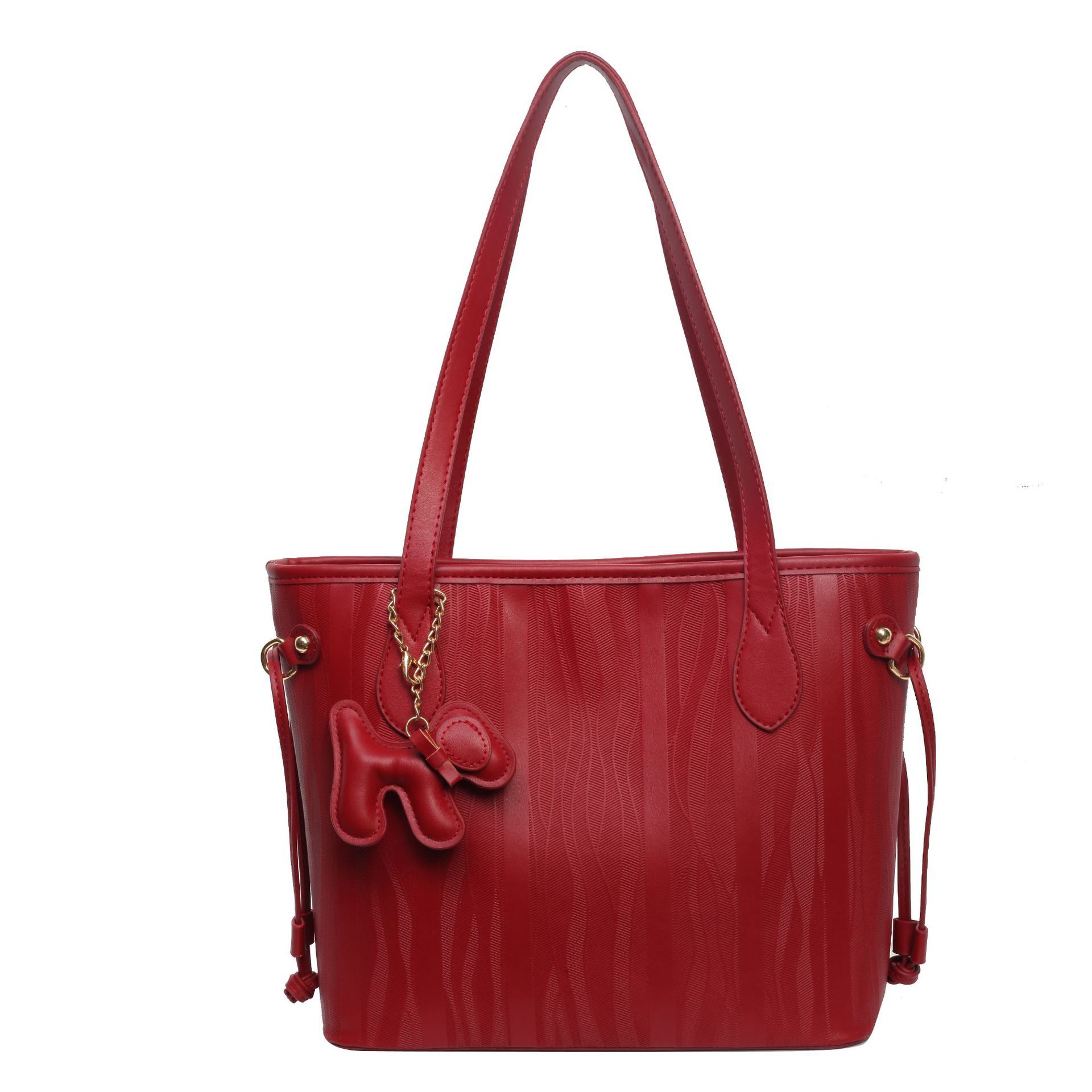 New Red Handbag Texture Commuting Trend Western Designer Single Shoulder Handbag Crossbody Bag