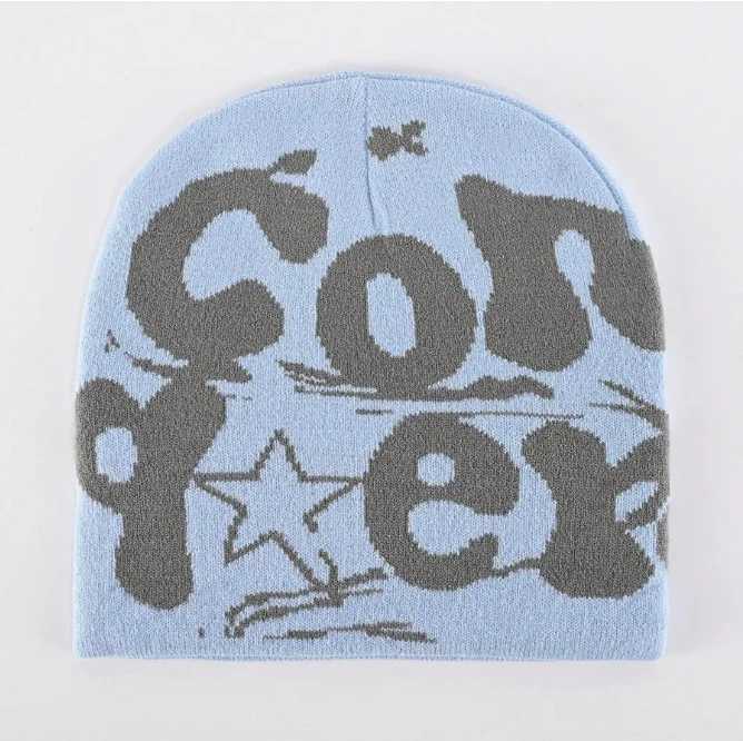 Fashion Letter Beanie Hat for Wen Men Cfortable Knit Hat PlOver Cap Girls Y2K Skl Cap Sport Hat Adt dress X250212