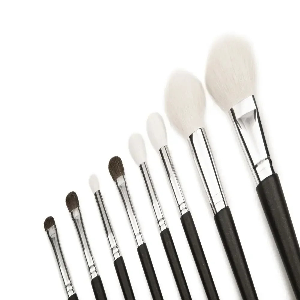 ONE ORCHID Pro 8 Pcs Goat Hair Powder Highlighting Makeup Brushes Pencil Tapered Crease Blending Shader Eyeshadow Cosmetic Kit 250207